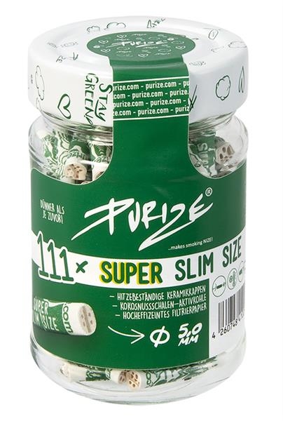 Display  PURIZE Aktivkohlefilter Super Slim ø 5mm 10x 111er Glas